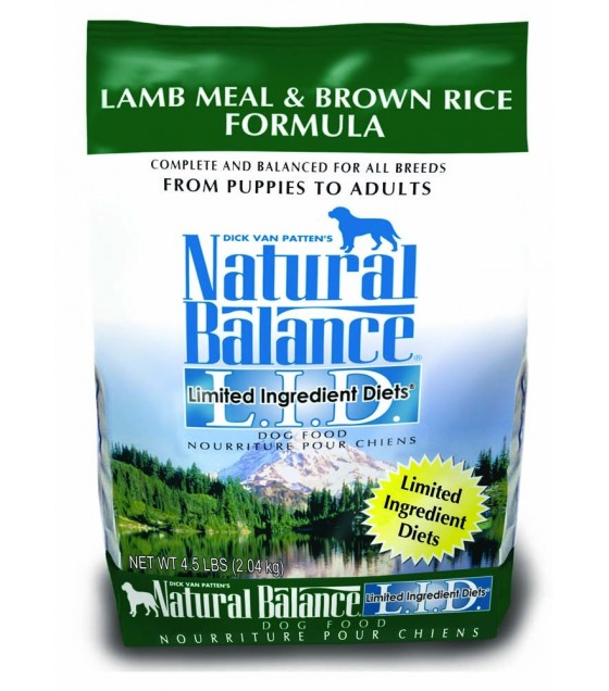 Natural Balance LID Lamb Meal & Brown Rice Dry Dog Food 4.5lb